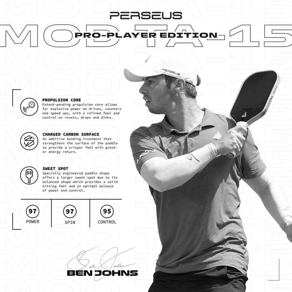 JOOLA Perseus 16mm Mod TA-15 Pro Player Edition Pickleball Paddle