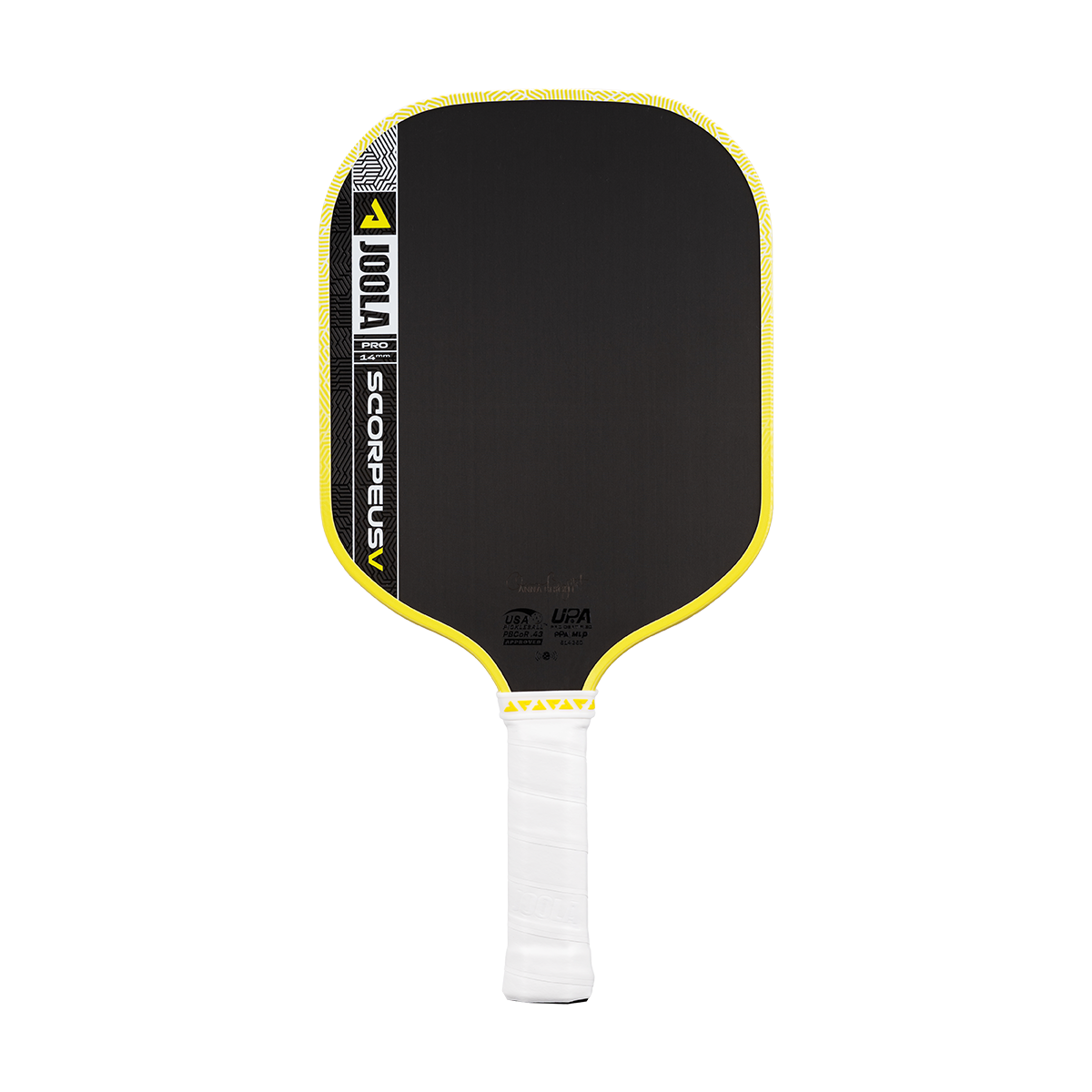 JOOLA Scorpeus Pro V Anna Bright Yellow 14mm Pickleball Paddle